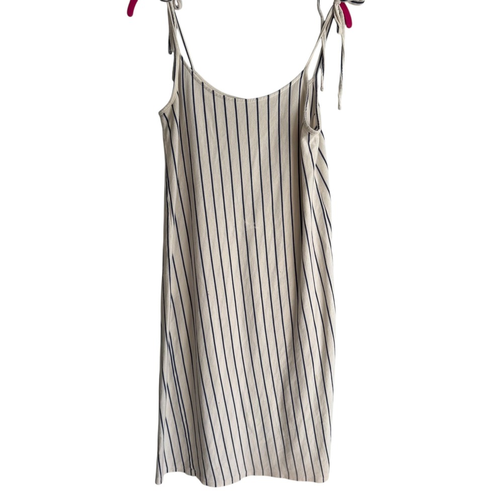 Marine Layer Striped Mini Dress - Cream and Blue